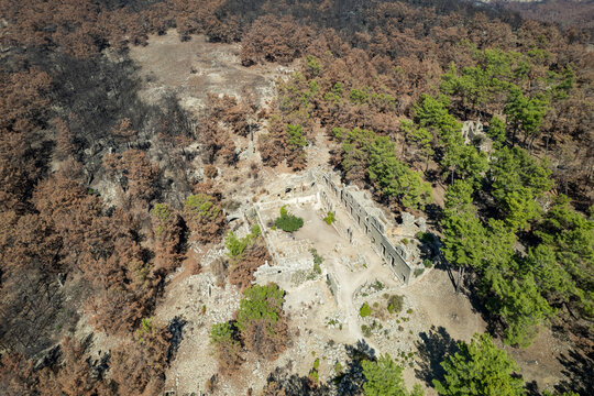 The remaining from ancient city Lyrbe (seleucia), Manavgat, Turkey