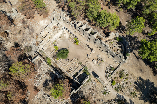 The remaining from ancient city Lyrbe (seleucia), Manavgat, Turkey