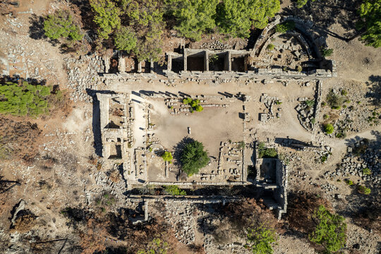 The remaining from ancient city Lyrbe (seleucia), Manavgat, Turkey