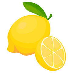 Lemon whole and half.