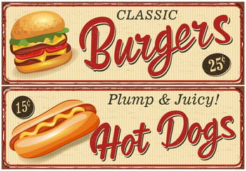 Fast Food vintage metal sign collection.
