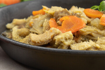 dish of tripe on a table