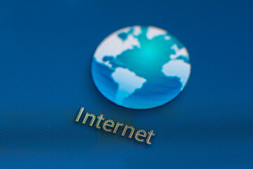 Internet - Icon auf dem Tablet