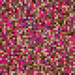 8 bit pixel texture. Abstract geometric square shape blocks background. Old game art mosaic pattern.