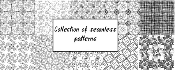 Collection of seamless abstract pattern
