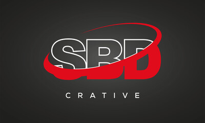 SBD creative letters logo with 360 symbol Logo design