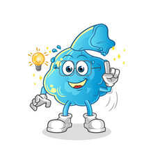 fever compress got an idea cartoon. mascot vector