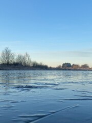 Frozen lake