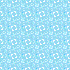 Seamless Pattern with Hand Drawn Marigold Flower.