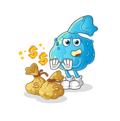 fever compress refuse money illustration. character vector