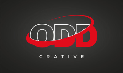 ODD creative letters logo with 360 symbol Logo design