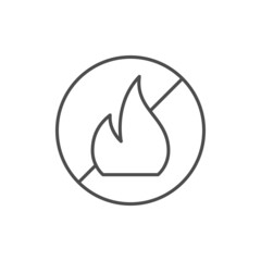 No fire line outline icon