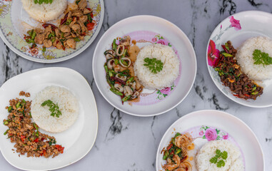 Mixed Thai Food Dishes 