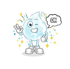 milk drop agree mascot. cartoon vector