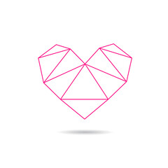 Heart shape abstract isolated on a white backgrounds, vector illustration