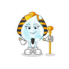 milk drop ancient egypt cartoon. cartoon mascot vector