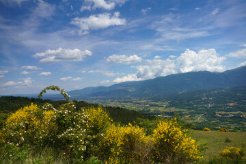Landscape in Molise near Macchiagodena and Sant Angelo in Grotte
