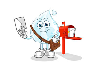 milk drop postman vector. cartoon character