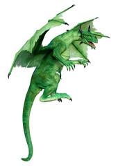 Obraz premium 3D Rendering Fairy Tale Dragon on White