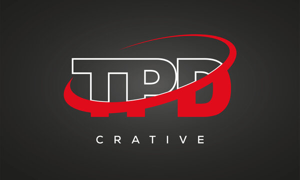 TPD creative letters logo with 360 symbol Logo design