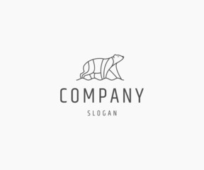 Bear logo icon design template