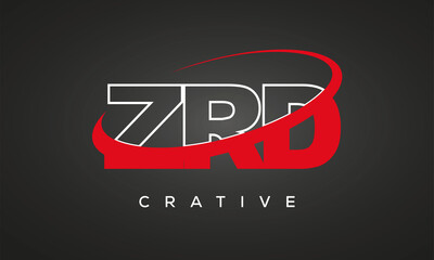 ZRD creative letters logo with 360 symbol Logo design