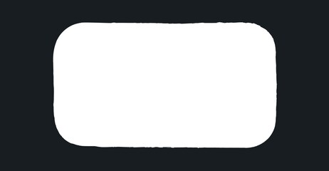 Old black cinematic frame on a white background. Vintage video or photo tape. 3d realistic screen in retro style. Antique slide filmstrip template. Vector card illustration