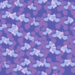 Abstract camouflage seamless pattern in pixel style. Abstract camo endless wallpaper. Creative 8 bit background