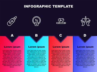 Set line Electronic cigarette, Stop smoking, money saving, Heart disease with and Lungs. Business infographic template. Vector