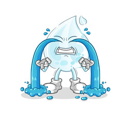 milk drop crying illustration. character vector