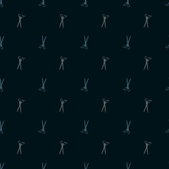 Scissors seamless pattern. Retro salon background.