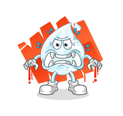 milk drop monster vector. cartoon character