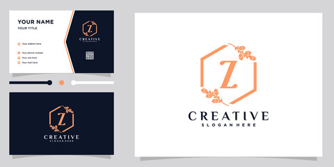 latter z logo design with style and creative concept