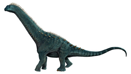 3D Rendering DinosaurAlamosaurus on White