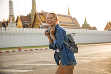 Young Asian lady backpacker