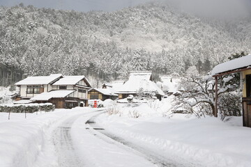 snow covered house