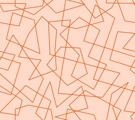 pattern with geometric abstract shapes on a red background