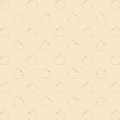 Steamed bun pattern wallpaper. Baozi or bao - Chinese steamed bun line art vector icon.