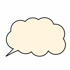 Colorful speech bubble of simple lines