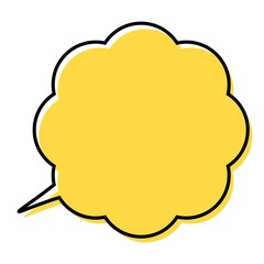 Colorful speech bubble of simple lines