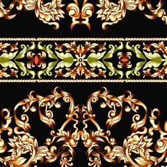 Luxury Abstract Baroque Pattern in black
