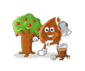 Fototapeta premium chocolate drop Carpenter illustration. character vector