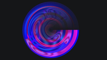 Glitch distorted geometric circle . Modern art design . Noise destroyed glitched poster . Trendy defect error background with speed lines . Glitched artwork .vector 