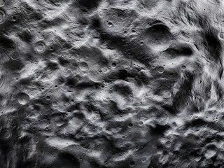 View of the surface of the moon. Craters and relief of the natural satellite of the Earth. 