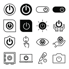 power button icons  symbol vector elements for infographic web