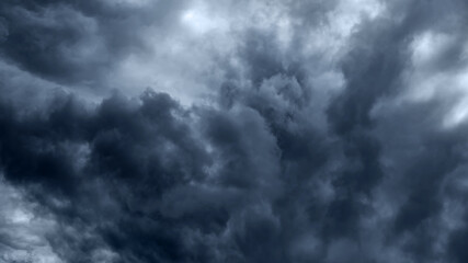Thunderclouds dramatic. Storm dark  clouds.