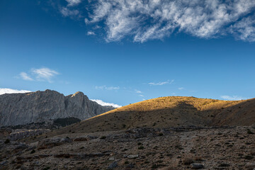 Fototapeta na wymiar Breathtaking mountain landscape. The Anti Taurus Mountains. Aladaglar National Park. Turkey.
