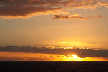 sunset over the ocean