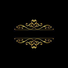 frame with ornament and Luxury Related Logo Design For Your Business