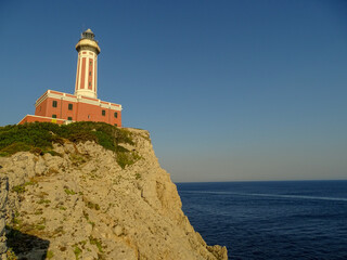 faro di Capri al tramonto